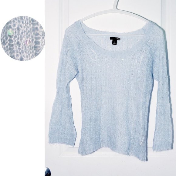 H&M Vintage Sequined Mohair-Blend Sweater - Picture 1 of 5